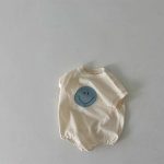 【66-90】ロンパース 半袖 笑顔 肌に優しい - 画像 (5)