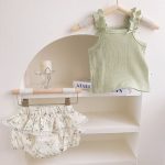 【73-100】セット リボン キャミソール&花柄ふんわりスカートパンツ - 画像 (11)