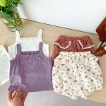 【66-100】セットアップ ベビー キャミソール&花柄プリント - 画像 (18)