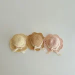 【GOODS】麦わら帽子 レースリボン フリル UVカット