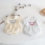 【66-90】ロンパース フラワー刺繡 可愛い - 画像 (13)