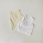 【66-90】 ベスト or セットアップ ベビー 韓国風 シンプル - 画像 (13)