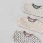 【73-100】半袖Tシャツ 男の子 カジュアル ボーダー柄 クルーネック - 画像 (3)