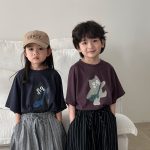 【80-140】半袖Tシャツ ねこ柄プリント ビッグシルエット - 画像 (18)