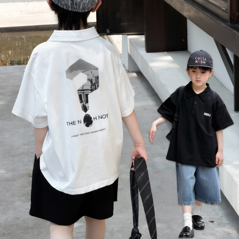 ecd6cb3244cbc8 【100-170】半袖Tシャツ 男の子 ポロシャツ カジュアル - 画像 (1)