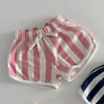 【73-100】ショートパンツ ベビー ストライプ ボトムス - 画像 (5)