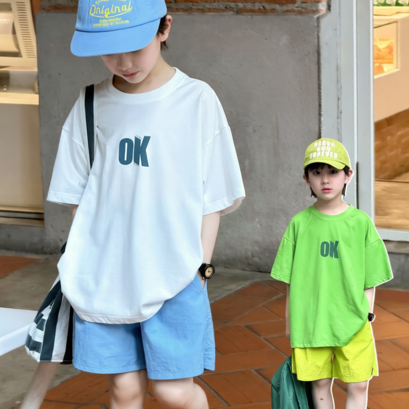 ef9d97eb8d963 【90-160】半袖Tシャツ 男の子 プリント シンプル 合わせやすい - 画像 (1)