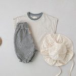 【73-100】半袖Tシャツ 男の子 カジュアル ボーダー柄 クルーネック - 画像 (10)