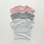 【73-100】半袖Tシャツ 肌触り 優しい 無地ORボーダー柄 - 画像 (9)