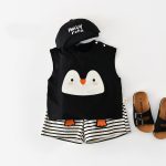 【73-110】セットアップ 可愛い ペンギン 上下セット - 画像 (2)