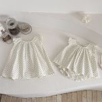 【73-100】2点セットORワンピース ハート柄 フリル袖 トップス&ショートパンツ - 画像 (11)