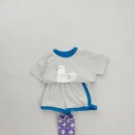 【73-100】セットアップ ベビー ダック柄 かわいい - 画像 (4)