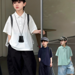 【100-170】半袖Tシャツ 男の子 ポロシャツ 無地 シンプル