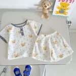 【66-100】セットアップ 可愛い クマ柄 コットン 可愛い - 画像 (4)