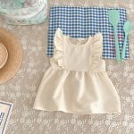 【66-100】ロンパースorワンピース フリル クリーム 姉妹服 - 画像 (9)