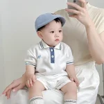 【73-110】セットアップ ベビー 男の子 ポロデザイン - 画像 (8)