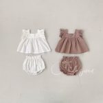 【66-100】セットアップ ベビー 韓国風 スクエア - 画像 (3)