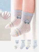 【GOODS】４足セット ソックス キッズ  夏用 薄手 綿素材
