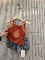 【90-140】ベストorショートパンツ女の子 アップリケ かわいい - 画像 (4)