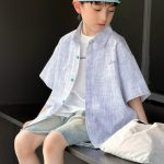 【100-170】シャツ 男の子 チェック柄 薄手 ゆったり - 画像 (3)