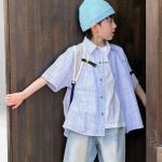 【100-170】シャツ 男の子 チェック柄 薄手 ゆったり - 画像 (6)