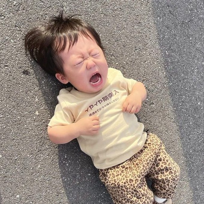 作品画像1枚目.jpg 【90-130】半袖Tシャツ ベビー ナチュラル プリント - 画像 (1)
