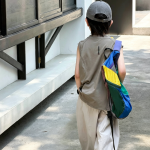 【100-170】半袖Tシャツ 男の子 軽量 ノースリープ シンプル - 画像 (3)