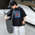 【90-160】半袖Ｔシャツ 男の子 プリント ストリート風 - 画像 (3)