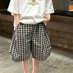 【100-170】ショートパンツ 男の子 チェック柄 薄手 ストリート風 - 画像 (3)