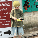 【90-160】半袖Tシャツ 男の子 プリント 英字 ストリート風 - 画像 (3)