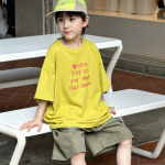 【90-160】半袖Tシャツ 男の子 プリント 英字 シンプル - 画像 (3)