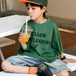 【90-160】半袖Tシャツ 男の子 英字 シンプル トレンド - 画像 (3)