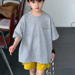 【90-160】半袖Tシャツ 男の子 プリント 英字 トレンド - 画像 (3)