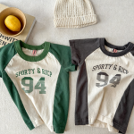 【80-130】半袖Tシャツ 女の子 ラグラン プリント トレンド - 画像 (6)