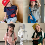 【80-130】半袖Tシャツ 女の子 プリント 合わせやすい