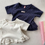 【80-130】半袖Ｔシャツ 女の子 フリル ストレッチで快適 おしゃれ - 画像 (6)