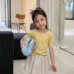 【80-130】半袖Tシャツ 女の子 ストレッチで快適 シンプル - 画像 (3)