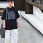 【90-160】半袖Ｔシャツ 男の子 プリント ストリート風 - 画像 (4)