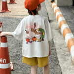 【100-170】半袖Tシャツ 男の子 アップリケ トレンド - 画像 (4)