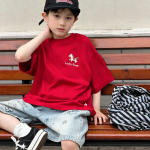 【100-170】半袖Tシャツ 男の子 刺繍 ゆったり トレンド - 画像 (4)