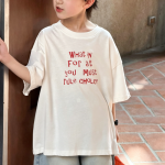 【90-160】半袖Tシャツ 男の子 プリント 英字 シンプル - 画像 (4)