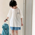 【90-160】半袖Tシャツ 男の子 プリント 英字 トレンド - 画像 (4)
