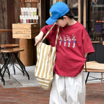 【90-160】半袖Tシャツ 男の子 ゆったり カジュアル 合わせやすい - 画像 (5)