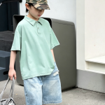 【100-170】半袖Tシャツ 男の子 ポロシャツ 無地 シンプル - 画像 (5)