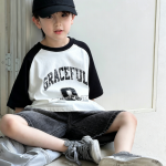 【100-170】半袖Tシャツ 男の子 英字 プリント トレンド - 画像 (5)