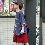 【100-170】半袖Tシャツ 男の子 英字 おしゃれ ストリート風 - 画像 (5)