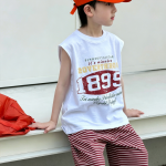 【100-170】Tシャツ 男の子 ノースリープ カジュアル ストリート風 - 画像 (5)