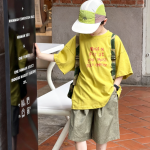 【90-160】半袖Tシャツ 男の子 プリント 英字 シンプル - 画像 (5)