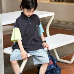 【100-170】半袖シャツ 男の子 折り襟 配色切り替え ポロシャツ - 画像 (5)