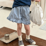 【80-130】ショートパンツ 女の子 フリル 無地 スウィート - 画像 (3)